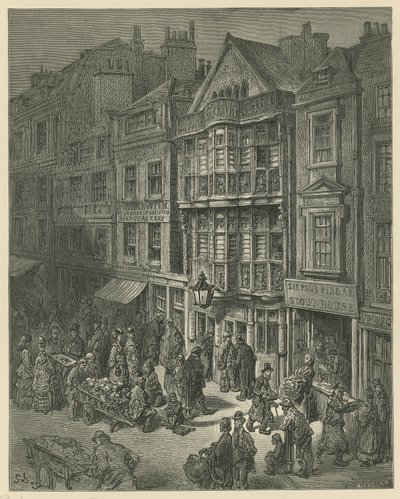 Illustration depicting Bishopsgate Street by Gustave Dore